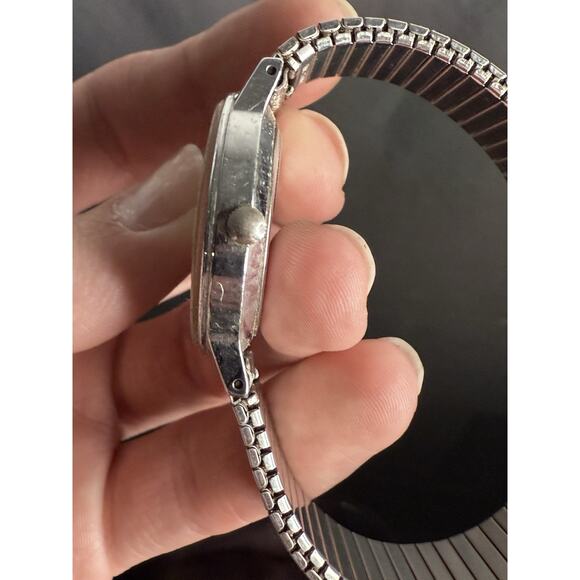 Timex Watch Men Silver Stainless St Stretch WR Batt Day Date 24hr White Quartz - Picture 4 of 10